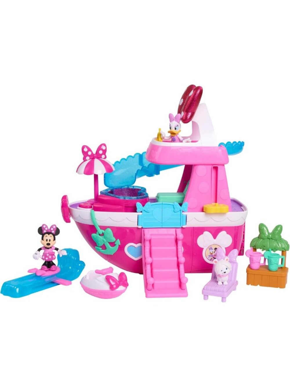 Minnie Mouse Bowdazzling Yacht Playset with Lights, Sounds & Figures - 16 Pieces